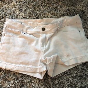 White Jean Shorts